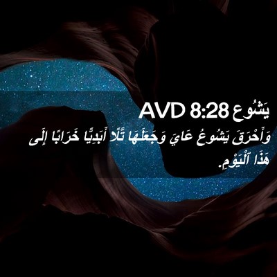 Picture 02 - يَشُوع 8:28 AVD - وَأَحْرَقَ يَشُوعُ عَايَ - Bible Verse Picture