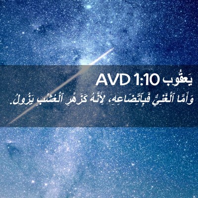 Picture 02 - يَعقُوب 1:10 AVD - وَأَمَّا ٱلْغَنِيُّ - Bible Verse Picture