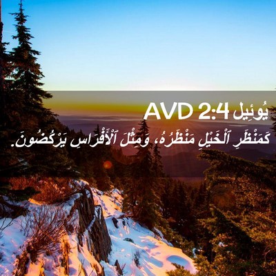 Picture 02 - يُوئِيل 2:4 AVD - كَمَنْظَرِ ٱلْخَيْلِ - Bible Verse Picture