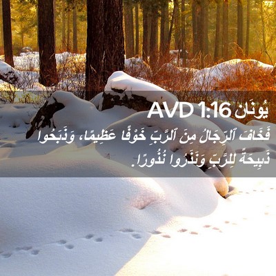 Picture 02 - يُونَان 1:16 AVD - فَخَافَ ٱلرِّجَالُ مِنَ - Bible Verse Picture