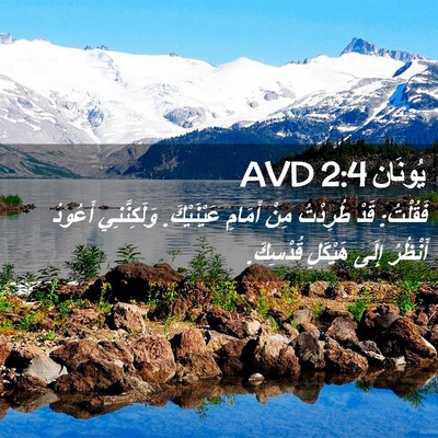 Picture 02 - يُونَان 2:4 AVD - فَقُلْتُ: قَدْ طُرِدْتُ - Bible Verse Picture