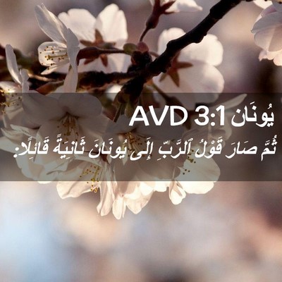 Picture 02 - يُونَان 3:1 AVD - ثُمَّ صَارَ قَوْلُ - Bible Verse Picture