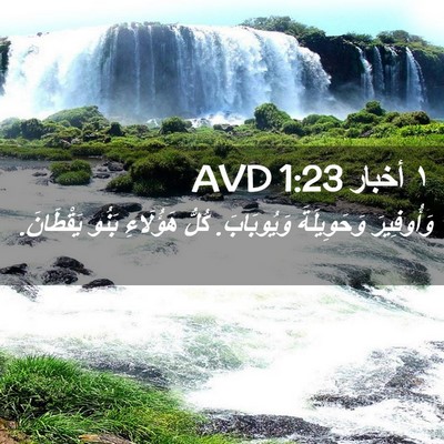 Picture 02 - ١ أخبار 1:23 AVD - وَأُوفِيرَ وَحَوِيلَةَ - Bible Verse Picture