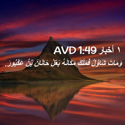 Picture 02 - ١ أخبار 1:49 AVD - وَمَاتَ شَاوُلُ فَمَلَكَ - Bible Verse Picture