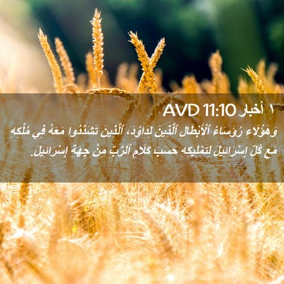 Picture 02 - ١ أخبار 11:10 AVD - وَهَؤُلَاءِ رُؤَسَاءُ - Bible Verse Picture