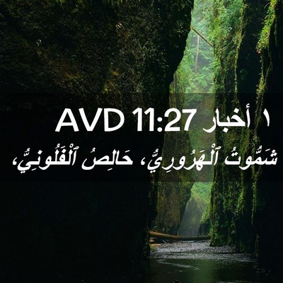 Picture 02 - ١ أخبار 11:27 AVD - شَمُّوتُ ٱلْهَرُورِيُّ، - Bible Verse Picture