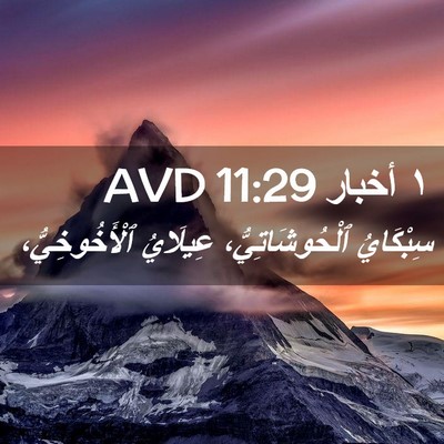 Picture 02 - ١ أخبار 11:29 AVD - سِبْكَايُ ٱلْحُوشَاتِيُّ، - Bible Verse Picture