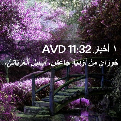 Picture 02 - ١ أخبار 11:32 AVD - حُورَايُ مِنْ أَوْدِيَةِ - Bible Verse Picture