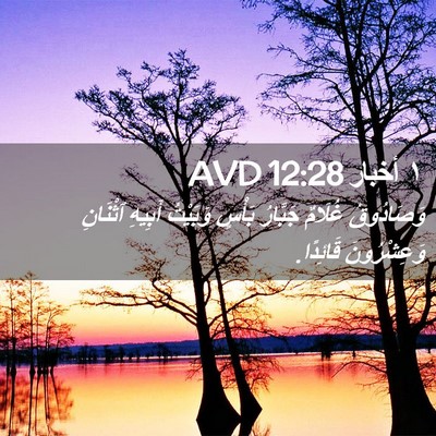 Picture 02 - ١ أخبار 12:28 AVD - وَصَادُوقُ غُلَامٌ - Bible Verse Picture