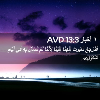 Picture 02 - ١ أخبار 13:3 AVD - فَنُرْجِعَ تَابُوتَ - Bible Verse Picture