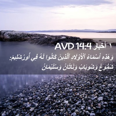 Picture 02 - ١ أخبار 14:4 AVD - وَهَذِهِ أَسْمَاءُ - Bible Verse Picture