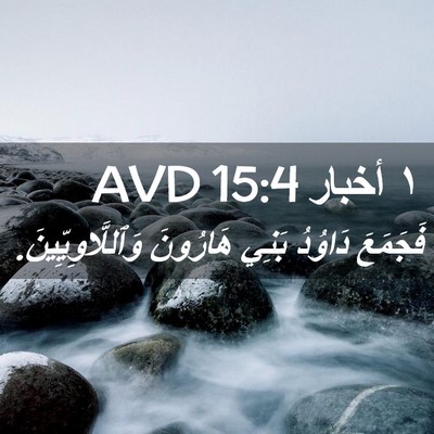 Picture 02 - ١ أخبار 15:4 AVD - فَجَمَعَ دَاوُدُ بَنِي - Bible Verse Picture