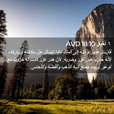 Picture 02 - ١ أخبار 18:10 AVD - فَأَرْسَلَ هَدُورَامَ - Bible Verse Picture