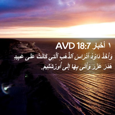Picture 02 - ١ أخبار 18:7 AVD - وَأَخَذَ دَاوُدُ - Bible Verse Picture