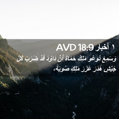 Picture 02 - ١ أخبار 18:9 AVD - وَسَمِعَ تُوعُو مَلِكُ - Bible Verse Picture