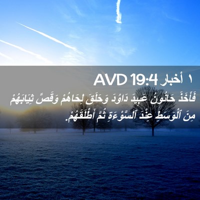 Picture 02 - ١ أخبار 19:4 AVD - فَأَخَذَ حَانُونُ عَبِيدَ - Bible Verse Picture