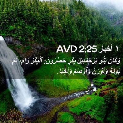Picture 02 - ١ أخبار 2:25 AVD - وَكَانَ بَنُو - Bible Verse Picture