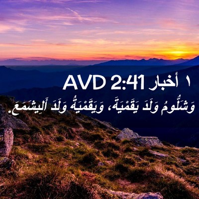 Picture 02 - ١ أخبار 2:41 AVD - وَشَلُّومُ وَلَدَ - Bible Verse Picture