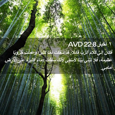 Picture 02 - ١ أخبار 22:8 AVD - فَكَانَ إِلَيَّ كَلَامُ - Bible Verse Picture