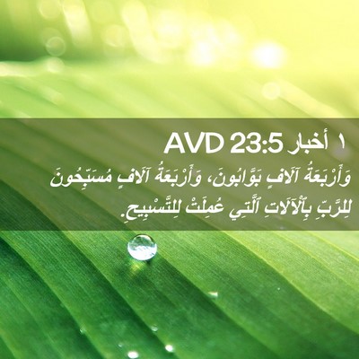 Picture 02 - ١ أخبار 23:5 AVD - وَأَرْبَعَةُ آلَافٍ - Bible Verse Picture