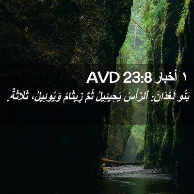 Picture 02 - ١ أخبار 23:8 AVD - بَنُو لَعْدَانَ: ٱلرَّأْسُ - Bible Verse Picture