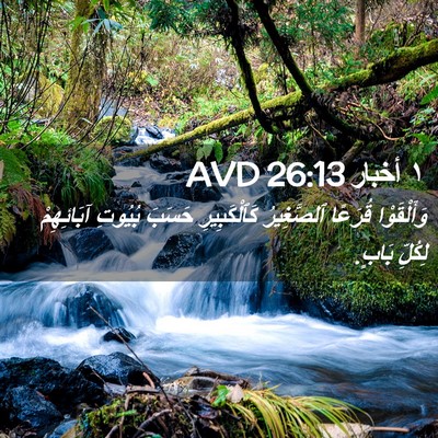 Picture 02 - ١ أخبار 26:13 AVD - وَأَلْقَوْا قُرَعًا - Bible Verse Picture