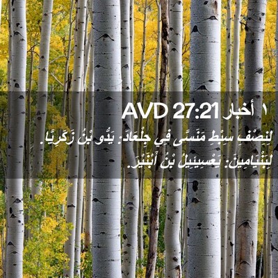 Picture 02 - ١ أخبار 27:21 AVD - لِنِصْفِ سِبْطِ مَنَسَّى - Bible Verse Picture