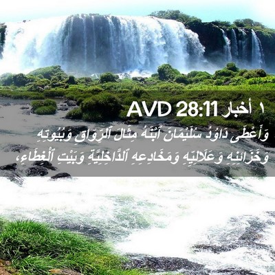Picture 02 - ١ أخبار 28:11 AVD - وَأَعْطَى دَاوُدُ - Bible Verse Picture