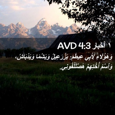 Picture 02 - ١ أخبار 4:3 AVD - وَهَؤُلَاءِ لِأَبِي - Bible Verse Picture