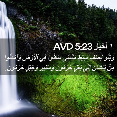 Picture 02 - ١ أخبار 5:23 AVD - وَبَنُو نِصْفِ سِبْطِ - Bible Verse Picture
