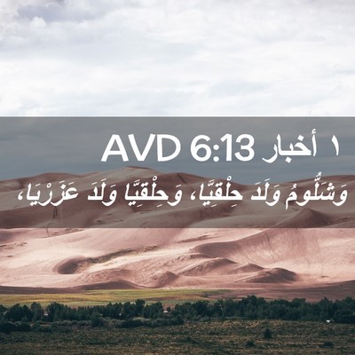 Picture 02 - ١ أخبار 6:13 AVD - وَشَلُّومُ وَلَدَ - Bible Verse Picture