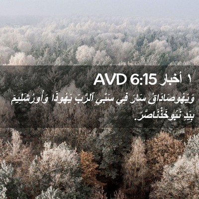 Picture 02 - ١ أخبار 6:15 AVD - وَيَهُوصَادَاقُ سَارَ فِي - Bible Verse Picture