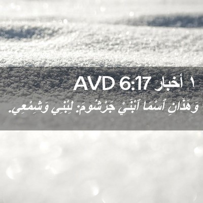 Picture 02 - ١ أخبار 6:17 AVD - وَهَذَانِ ٱسْمَا ٱبْنَيْ - Bible Verse Picture