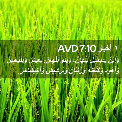Picture 02 - ١ أخبار 7:10 AVD - وَٱبْنُ يَدِيعَئِيلَ - Bible Verse Picture