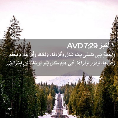 Picture 02 - ١ أخبار 7:29 AVD - وَلِجِهَةِ بَنِي مَنَسَّى - Bible Verse Picture