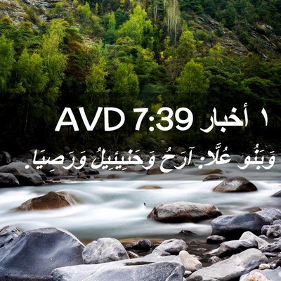 Picture 02 - ١ أخبار 7:39 AVD - وَبَنُو عُلَّا: آرَحُ - Bible Verse Picture