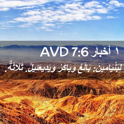 Picture 02 - ١ أخبار 7:6 AVD - لِبَنْيَامِينَ: بَالَعُ - Bible Verse Picture