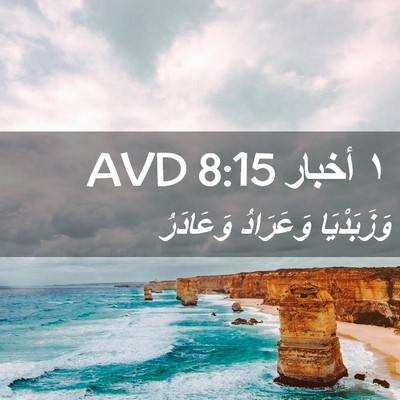 Picture 02 - ١ أخبار 8:15 AVD - وَزَبَدْيَا وَعَرَادُ - Bible Verse Picture