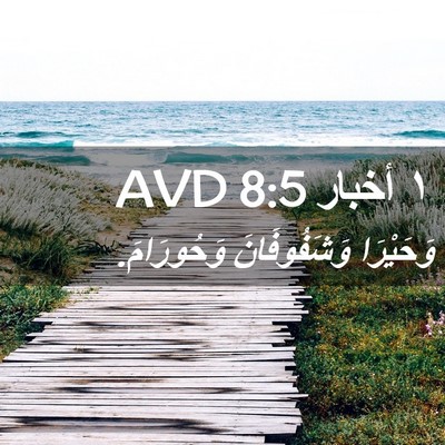 Picture 02 - ١ أخبار 8:5 AVD - وَحَيْرَا وَشَفُوفَانَ - Bible Verse Picture