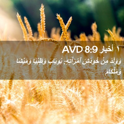 Picture 02 - ١ أخبار 8:9 AVD - وَوَلَدَ مِنْ خُودَشَ - Bible Verse Picture