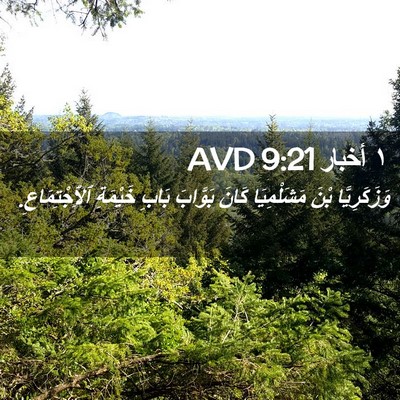 Picture 02 - ١ أخبار 9:21 AVD - وَزَكَرِيَّا بْنَ - Bible Verse Picture