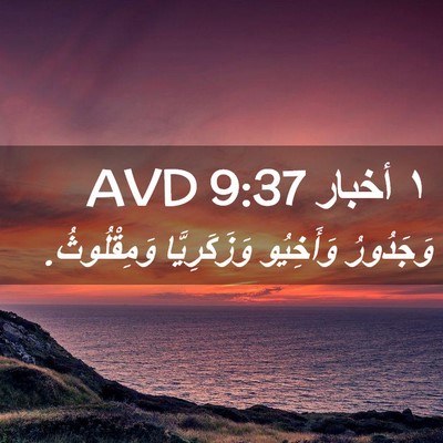 Picture 02 - ١ أخبار 9:37 AVD - وَجَدُورُ وَأَخِيُو - Bible Verse Picture