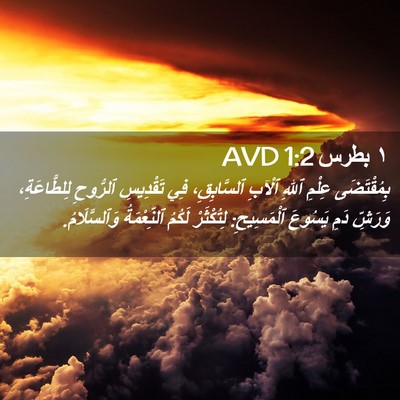 Picture 02 - ١ بطرس 1:2 AVD - بِمُقْتَضَى عِلْمِ ٱللهِ - Bible Verse Picture