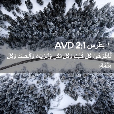 Picture 02 - ١ بطرس 2:1 AVD - فَٱطْرَحُوا كُلَّ خُبْثٍ - Bible Verse Picture