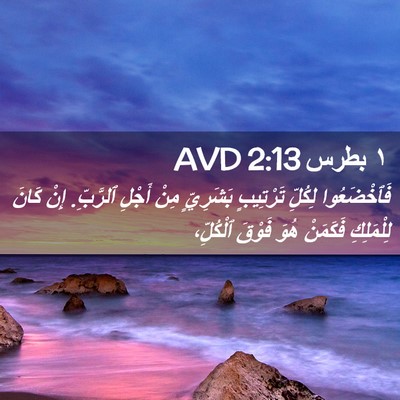 Picture 02 - ١ بطرس 2:13 AVD - فَٱخْضَعُوا لِكُلِّ - Bible Verse Picture