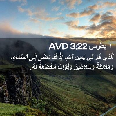 Picture 02 - ١ بطرس 3:22 AVD - ٱلَّذِي هُوَ فِي يَمِينِ - Bible Verse Picture