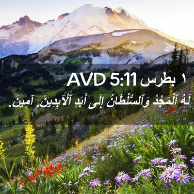 Picture 02 - ١ بطرس 5:11 AVD - لَهُ ٱلْمَجْدُ - Bible Verse Picture