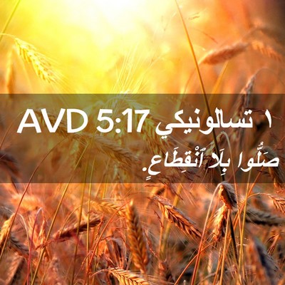 Picture 02 - ١ تسالونيكي 5:17 AVD - صَلُّوا بِلَا - Bible Verse Picture