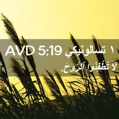 Picture 02 - ١ تسالونيكي 5:19 AVD - لَا تُطْفِئُوا - Bible Verse Picture