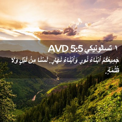 Picture 02 - ١ تسالونيكي 5:5 AVD - جَمِيعُكُمْ أَبْنَاءُ - Bible Verse Picture